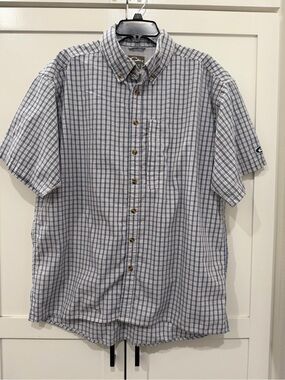 Drake Waterfowl Featherlite short-sleeve button-down shirt men’s size medium